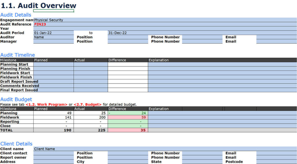 OPS03 - Physical Security - Audit Work Program - My Audit Spot