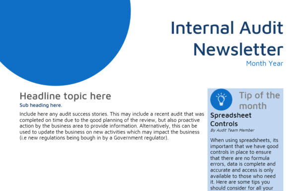 AFM9 - Internal Audit Newsletter