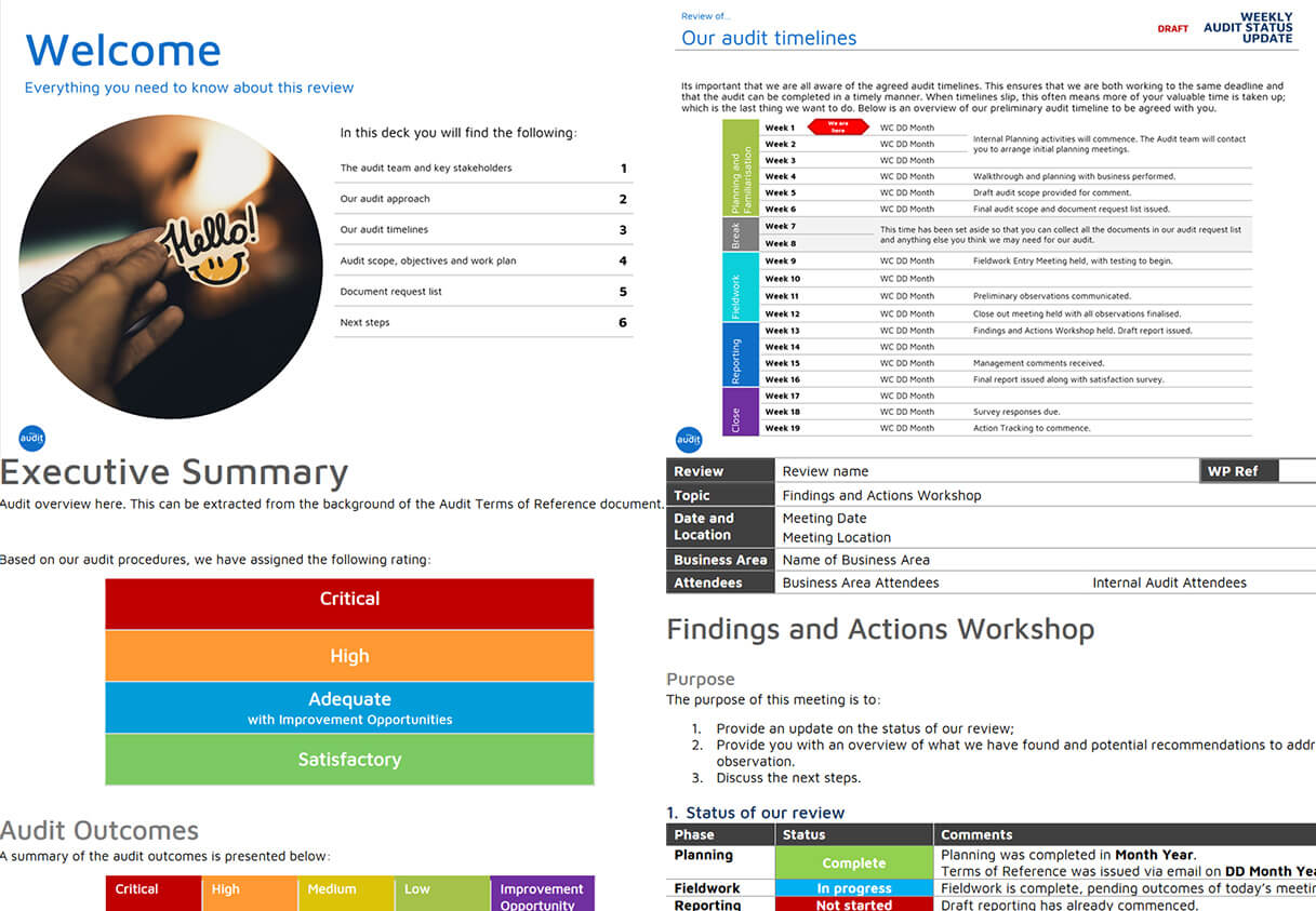 Internal Audit Templates - Complete Set